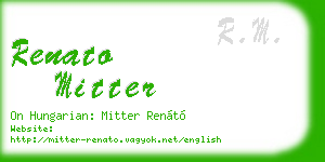 renato mitter business card