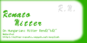 renato mitter business card